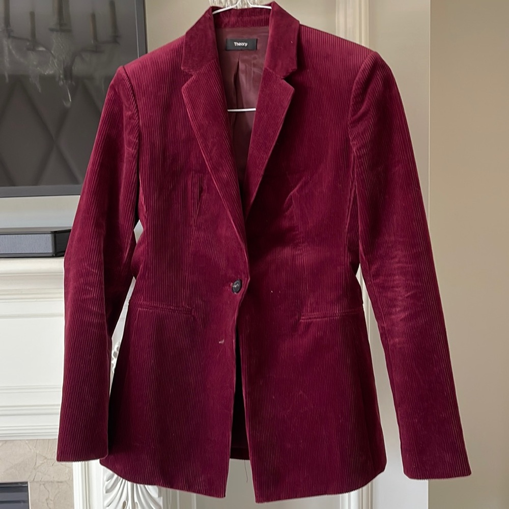 Theory burgundy blazer